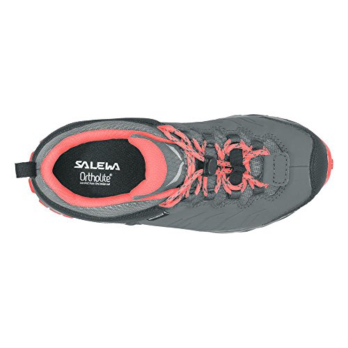 Salewa JR Mountain Trainer Waterproof, Zapatos de Senderismo Unisex Niños, Azul (Dark Denim/Cactus), 26 EU