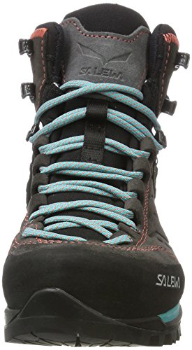 Salewa WS Mountain Trainer Mid Gore-TEX, Botas de Senderismo Mujer, Gris (Magnet/Viridian Green), 40 EU