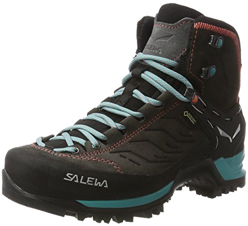 Salewa WS Mountain Trainer Mid Gore-TEX, Botas de Senderismo Mujer, Gris (Magnet/Viridian Green), 40 EU