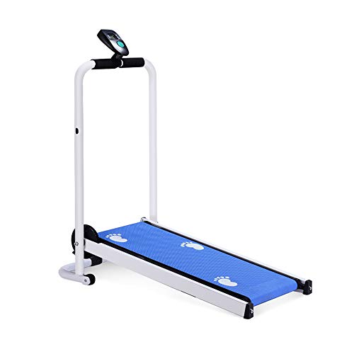 SalmophC Máquina para Correr con Cinta de Correr eléctrica Plegable Bodyfit con Pantalla LED y reposabrazos Ajustable 1/2 Mini Equipo de Ejercicio de diseño Compacto para Oficina en casa y Gimnasio