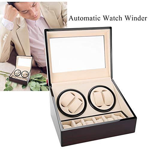 Salmue Caja Giratoria para Relojes, Caja de Enrollador de Reloj, para 4 Relojes Automáticos 6 Vitrina de Almacenamiento de Reloj de Pulsera, Estuche de Almacenamiento para Relojes de Exhibición(02#) Salmue Caja Giratoria para Relojes, Caja de Enrollador de Reloj, para 4 Relojes Automáticos 6 Vitrina de Almacenamiento de Reloj de Pulsera, Estuche de Almacenamiento para Relojes de Exhibición(02#)