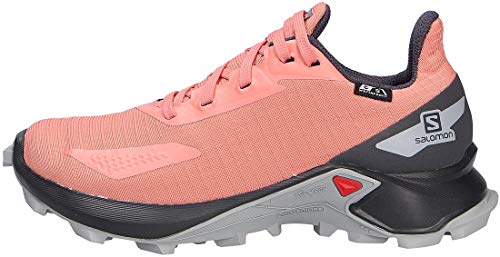 Salomon ALPHACROSS Blast CSWP J, Zapatillas de Trail Running, Rosa (Burnt Coral/Ebony/Quarry), 38 EU