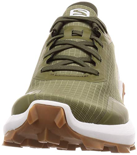 Salomon Alphacross W, Zapatillas de Trail Running Mujer, Verde (Burnt Olive/White/Gum1a), 36 2/3 EU