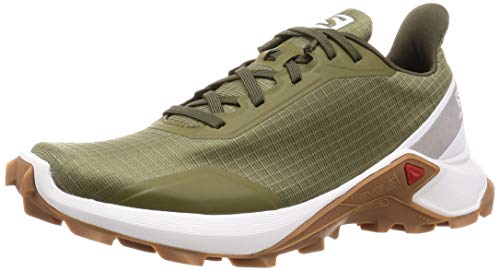 Salomon Alphacross W, Zapatillas de Trail Running Mujer, Verde (Burnt Olive/White/Gum1a), 36 2/3 EU