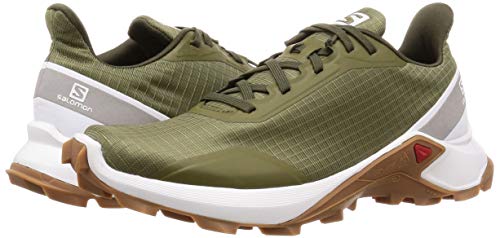 Salomon Alphacross W, Zapatillas de Trail Running Mujer, Verde (Burnt Olive/White/Gum1a), 36 2/3 EU