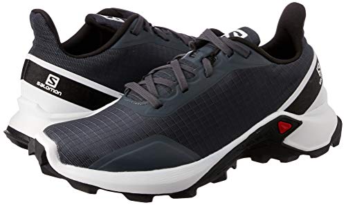 Salomon Alphacross, Zapatillas De Trail Running Para Mujer, Gris (India Ink/White/Black), 38 EU