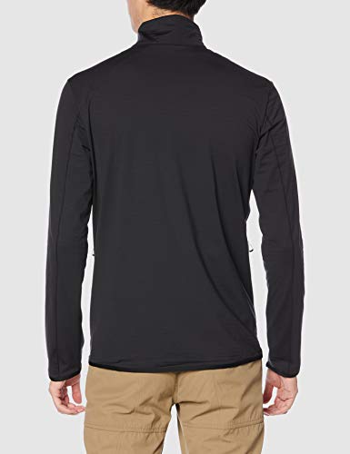 Salomon OUTRACK FZ MID M Sudadera con cremallera, Negro, Talla L para Hombre Salomon OUTRACK FZ MID M Sudadera con cremallera, Negro, Talla L para Hombre
