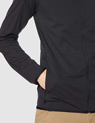 Salomon OUTRACK FZ MID M Sudadera con cremallera, Negro, Talla L para Hombre Salomon OUTRACK FZ MID M Sudadera con cremallera, Negro, Talla L para Hombre