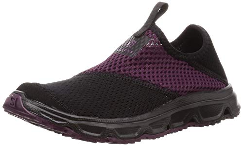 Salomon RX Moc 4.0 W, Calzado de recuperación Mujer, Negro/Morado (Black/Black/Potent Purple), 38 EU
