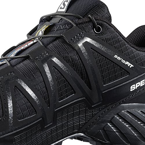 Salomon Speedcross 4 W, Zapatillas de Trail Running Mujer, Negro (Black/Black/Black Metallic), 38 EU