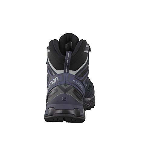 Salomon X Ultra 3 Mid GTX, Botas de Senderismo Hombre, Negro (Black/India Ink/Monument), 46 EU