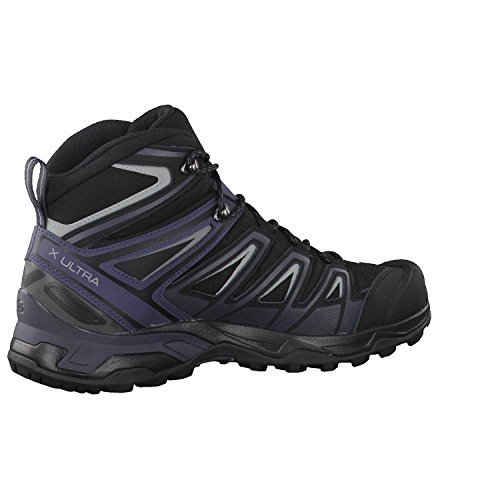 Salomon X Ultra 3 Mid GTX, Botas de Senderismo Hombre, Negro (Black/India Ink/Monument), 46 EU