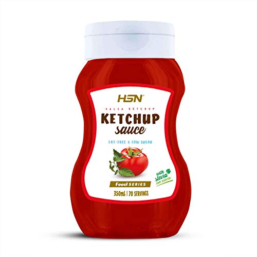 Salsa Ketchup de HSN | Baja en Calorías, Baja en Azúcar, Sin Grasa, Edulcorado con Estevia | Apto Vegetarianos, Sin Gluten, 350ml
