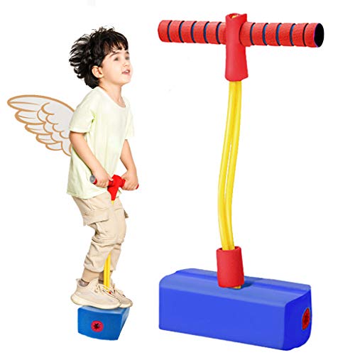 Saltador Bastón De Rebote De Foam Pogo Regalo Divertido Para Niños Chirriador Pogo Jumper Juguete Al Aire Libre 3 A 12 Años Niñas Juegos De Juguetes De Interior Entretenimiento En El Ho(Color:azul)