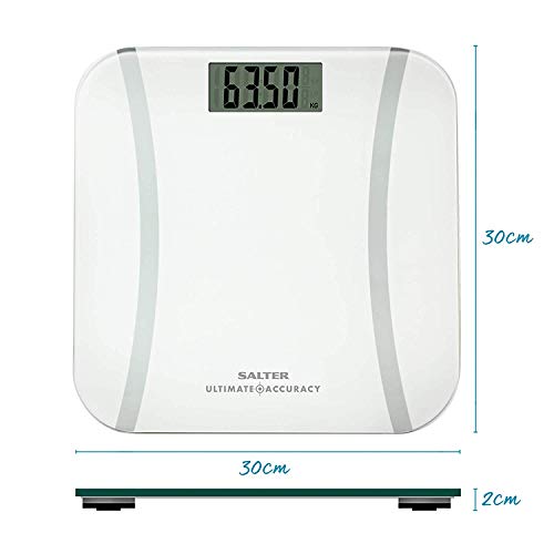 Salter 9073 WH3R - Salter. Báscula de baño, plataforma de vidrio templado, medición precisa que pesa hasta 0.50 g, capacidad 180 kg, 15 años de garantía Salter 9073 WH3R - Salter. Báscula de baño, plataforma de vidrio templado, medición precisa que pesa hasta 0.50 g, capacidad 180 kg, 15 años de garantía