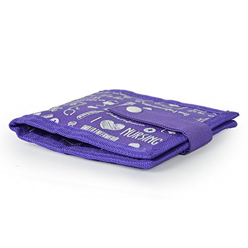 Salvabolsillos, Keen's, Mobiclinic, Para bata o pijama, Diseño exclusivo con estampados en color morado, Amo la enfermería