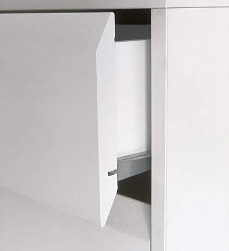Samblo Kai - Cajonera de melamina con 4 cajones , Blanco, 45 x 80 x 73 cm Samblo Kai - Cajonera de melamina con 4 cajones , Blanco, 45 x 80 x 73 cm