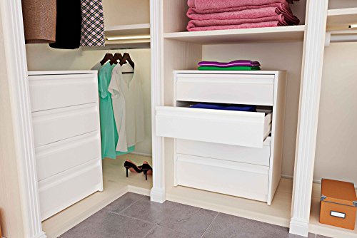 Samblo Kai - Cajonera de melamina con 4 cajones , Blanco, 45 x 80 x 73 cm Samblo Kai - Cajonera de melamina con 4 cajones , Blanco, 45 x 80 x 73 cm