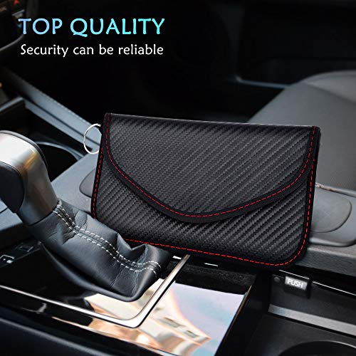 Samfolk Bolsa Faraday Movil, Funda Faraday Movil, Jaula Faraday Portatil Bloqueador Senal RFID/NFC, Bolsa Inhibidora de Seguridad - Fibra de Carbono Samfolk Bolsa Faraday Movil, Funda Faraday Movil, Jaula Faraday Portatil Bloqueador Senal RFID/NFC, Bolsa Inhibidora de Seguridad - Fibra de Carbono