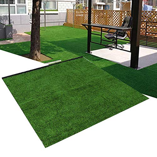 Samfox Césped Artificial, césped de simulación Gruesa de 10 mm, césped Artificial, césped, Alfombra, jardín, Paisaje(Verde Militar)