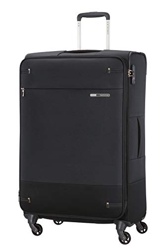 Samsonite Base Boost Spinner M Maleta Expansible, 78 cm, 105/112.5 L, Negro (Black)