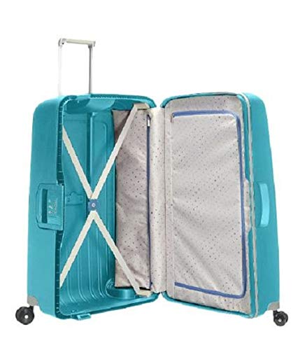 Samsonite S'Cure Spinner - Maleta de equipaje, L (75 cm - 102 L), Azul (Aqua Blue)