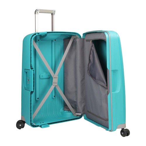 Samsonite S'Cure Spinner - Maleta de equipaje, M (69 cm - 79 L), Azul (Aqua Blue)