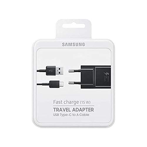 SAMSUNG Cargador Original ep-ta20ebe Carga Rápida Fast Charge + Cable Tipo C para Galaxy S8 S8 + S9 S9 + Note 8 Note 9 Paquete sellada