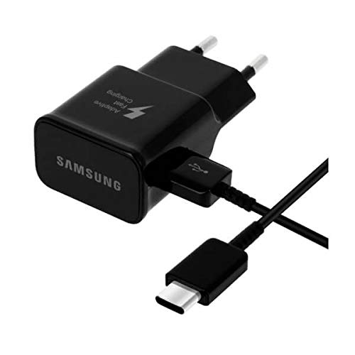 SAMSUNG Cargador Original ep-ta20ebe Carga Rápida Fast Charge + Cable Tipo C para Galaxy S8 S8 + S9 S9 + Note 8 Note 9 Paquete sellada