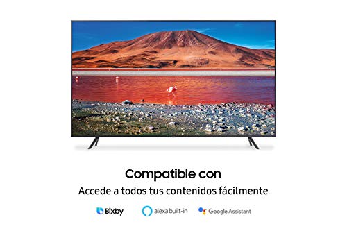 Samsung Crystal UHD 2020 43TU7095 - Smart TV de 43", 4K, HDR 10+, Procesador 4K, PurColor, Sonido Inteligente, Función One Remote Control y Compatible Asistentes de Voz, Compatible con Alexa