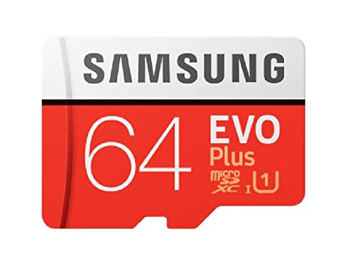 SAMSUNG EVO Plus - Tarjeta microSD SDXC (2020) 64GB hasta 100 MB/S Full HD & 4K UHD Memory Card con Adaptador, Rojo y Blanco SAMSUNG EVO Plus - Tarjeta microSD SDXC (2020) 64GB hasta 100 MB/S Full HD & 4K UHD Memory Card con Adaptador, Rojo y Blanco