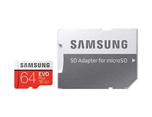 SAMSUNG EVO Plus - Tarjeta microSD SDXC (2020) 64GB hasta 100 MB/S Full HD & 4K UHD Memory Card con Adaptador, Rojo y Blanco SAMSUNG EVO Plus - Tarjeta microSD SDXC (2020) 64GB hasta 100 MB/S Full HD & 4K UHD Memory Card con Adaptador, Rojo y Blanco