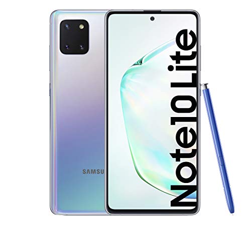 Samsung Galaxy Note 10 Lite - Smartphone de 6.7" FHD+ (4G, Dual SIM, 6GB RAM, 128GB ROM, cámara trasera 12MP(W)+12MP(UW)+12MP, cámara frontal 32MP, Octacore Exynos 9810), Aura Glow [Versión española]