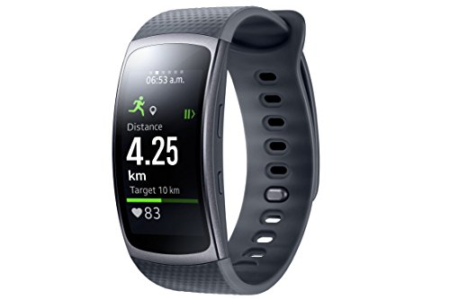 Samsung Gear Fit II - Smartwatch de 1.5" con frecuencia cardíaca y notificaciones, S, Color Negro [Versión importada: Podría presentar Problemas de compatibilidad]