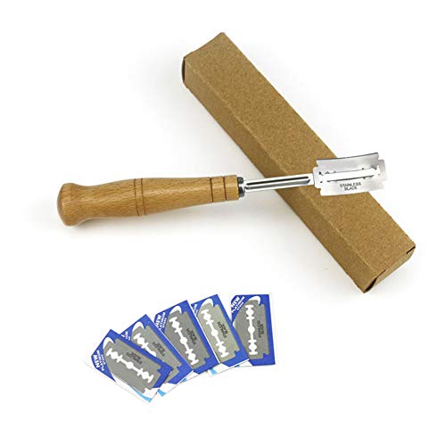 SAMTITY Herramienta de Corte de Pan panaderos, Mango de Madera con Cuchilla Curva de Arco de Pan de Acero Inoxidable con Cuchillas de Repuesto de 5 Piezas, Herramienta de Cocina SAMTITY Herramienta de Corte de Pan panaderos, Mango de Madera con Cuchilla Curva de Arco de Pan de Acero Inoxidable con Cuchillas de Repuesto de 5 Piezas, Herramienta de Cocina