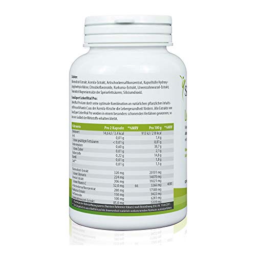 SanaExpert LeberVital Pro, Suplemento Nutricional para el Hígado y los Riñones, Capsulas Depurativas con Extracto de Cardo Mariano, Alcachofa, Cúrcuma, Raíz de Diente de León, 120 Cápsulas SanaExpert LeberVital Pro, Suplemento Nutricional para el Hígado y los Riñones, Capsulas Depurativas con Extracto de Cardo Mariano, Alcachofa, Cúrcuma, Raíz de Diente de León, 120 Cápsulas