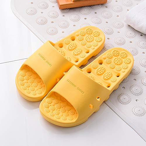 Sandalia Tipo Chancla Masaje de Hombre Mujer Unisex, Tira Ancha Suela con Agujero, Zapatillas de Casa Playa para Verano Interior/Exterior, Amarillo, 44/45 EU Sandalia Tipo Chancla Masaje de Hombre Mujer Unisex, Tira Ancha Suela con Agujero, Zapatillas de Casa Playa para Verano Interior/Exterior, Amarillo, 44/45 EU