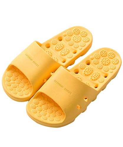 Sandalia Tipo Chancla Masaje de Hombre Mujer Unisex, Tira Ancha Suela con Agujero, Zapatillas de Casa Playa para Verano Interior/Exterior, Amarillo, 44/45 EU Sandalia Tipo Chancla Masaje de Hombre Mujer Unisex, Tira Ancha Suela con Agujero, Zapatillas de Casa Playa para Verano Interior/Exterior, Amarillo, 44/45 EU