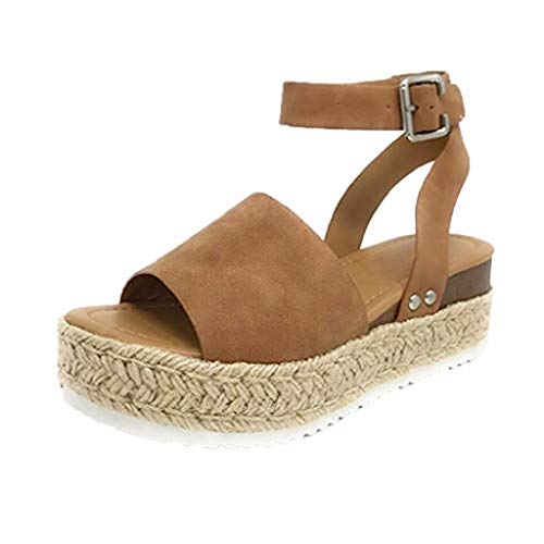 Sandalias Mujer Verano 2019 cáñamo Fondo Grueso Sandalias Punta Abierta Cuero Fondo Plano Zapatos Bohemias Romanas Hebilla Zapatillas Gris 35-43 riou Sandalias Mujer Verano 2019 cáñamo Fondo Grueso Sandalias Punta Abierta Cuero Fondo Plano Zapatos Bohemias Romanas Hebilla Zapatillas Gris 35-43 riou