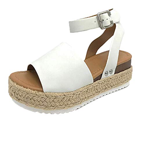 Sandalias Mujer Verano 2019 cáñamo Fondo Grueso Sandalias Punta Abierta Cuero Fondo Plano Zapatos Bohemias Romanas Hebilla Zapatillas Gris 35-43 riou Sandalias Mujer Verano 2019 cáñamo Fondo Grueso Sandalias Punta Abierta Cuero Fondo Plano Zapatos Bohemias Romanas Hebilla Zapatillas Gris 35-43 riou