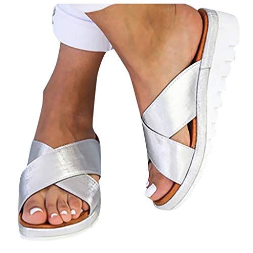 Sandalias Mujer Verano Planas Talla Grande, MINXINWY 2019 Sandalias Negras de Vendimia Sandalias de Señorita Sandalias niñas Verano Zapatillas de casa de Mujeres