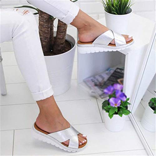 Sandalias Mujer Verano Planas Talla Grande, MINXINWY 2019 Sandalias Negras de Vendimia Sandalias de Señorita Sandalias niñas Verano Zapatillas de casa de Mujeres