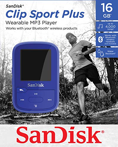 SanDisk Clip Clip Sport Plus - Reproductor MP3 , 16GB, Azul