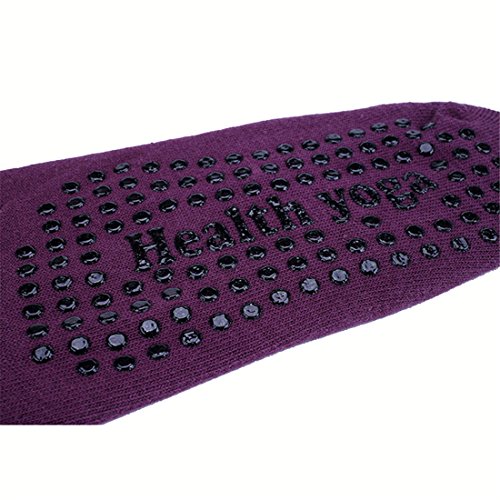 SANIQUEEN.G 4 Pares Algodón Full Toe Non Slip Skid Yoga Calcetines con Dedos Pilates para Mujeres (Estilo 1)