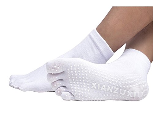 SANIQUEEN.G 4 Pares Hombre 5 Dedos Completos Calcetines Yoga Full Toe Antideslizante Agerre Dedos para Pilates Gimnasio Yoga (Grupo 2) SANIQUEEN.G 4 Pares Hombre 5 Dedos Completos Calcetines Yoga Full Toe Antideslizante Agerre Dedos para Pilates Gimnasio Yoga (Grupo 2)
