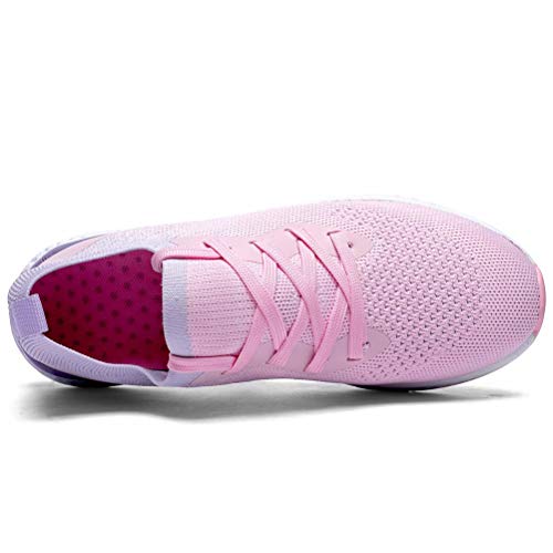 SANNAX Zapatos Mujer Zapatillas Casuales Zapatos Planos Correr Gimnasio Sneakers Zapatillas Deportivas Transpirables Cómoda