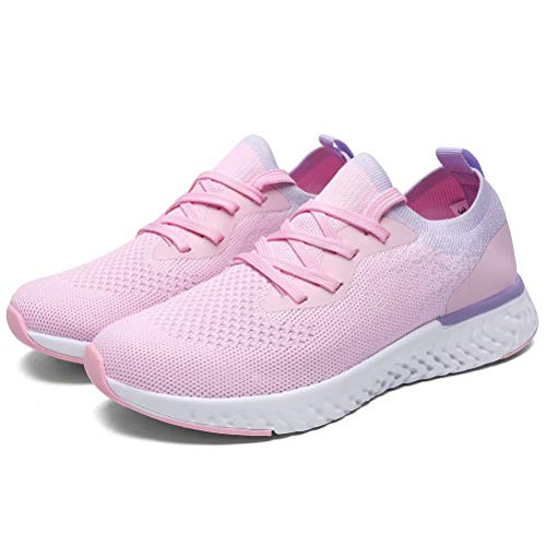 SANNAX Zapatos Mujer Zapatillas Casuales Zapatos Planos Correr Gimnasio Sneakers Zapatillas Deportivas Transpirables Cómoda