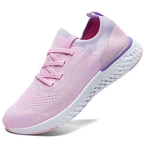 SANNAX Zapatos Mujer Zapatillas Casuales Zapatos Planos Correr Gimnasio Sneakers Zapatillas Deportivas Transpirables Cómoda