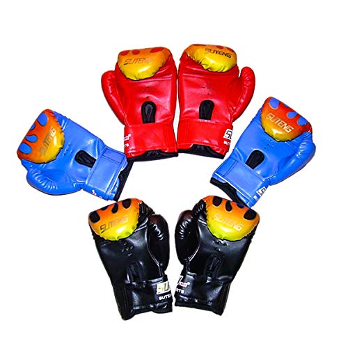 SANON Guantes de Boxeo para Entrenamiento Niños Niños Guantes de Boxeo Guantes de Entrenamiento PU Entrenamiento de Artes Marciales MMA para Hombres Y Mujeres de 3 a 12 Años