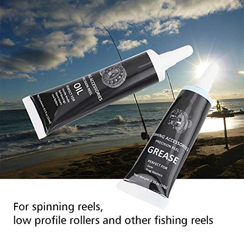 SANON Paño de Limpieza Carrete de Caña de Pescar Cojinete de Rueda de Pescado Aceite Lubricante de 15 Ml + Juego de Herramientas de Kit de Grasa de 10 G SANON Paño de Limpieza Carrete de Caña de Pescar Cojinete de Rueda de Pescado Aceite Lubricante de 15 Ml + Juego de Herramientas de Kit de Grasa de 10 G